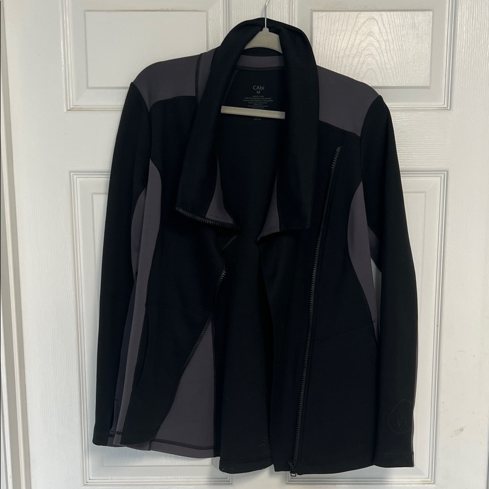 CAbi Black and Gray Women's Blazer